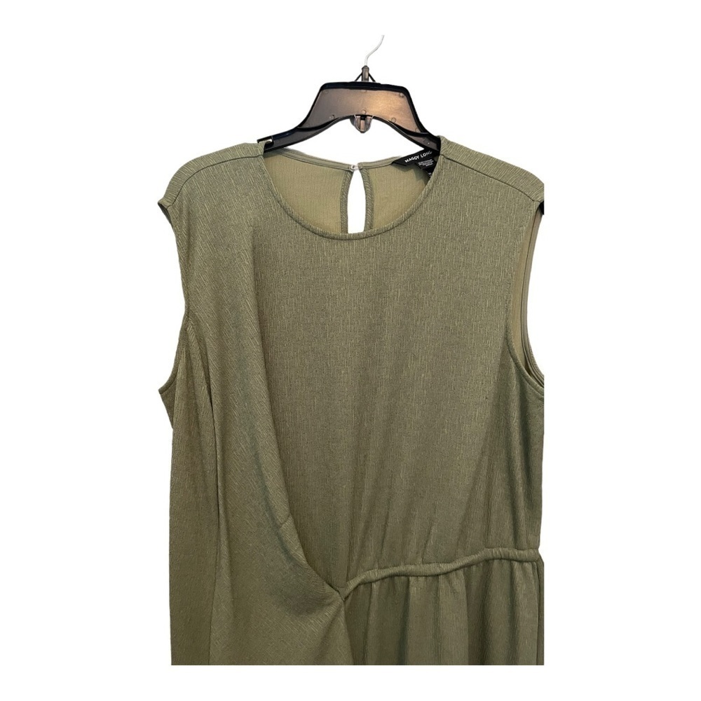 Maggy London Draped Sleeveless Dress - Pesto - Picture 6 of 11